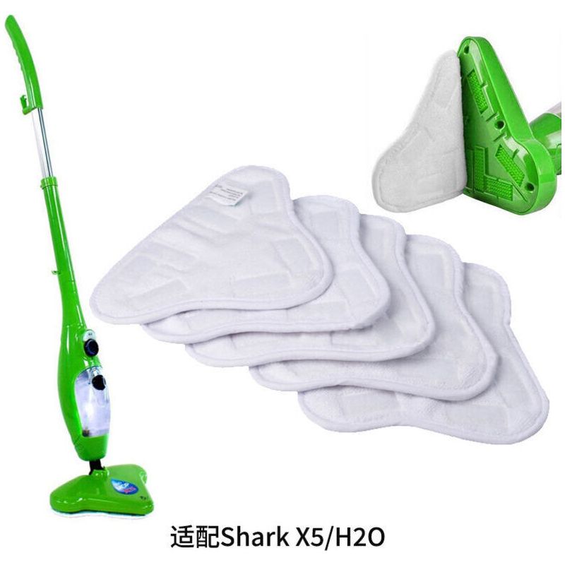 Set Aus 5 Waschbaren Mikrofaser-pads – Kompatibel Mit Dampfwischer H2o Mop X5 – Effektive Reinigung Von Hartböden
