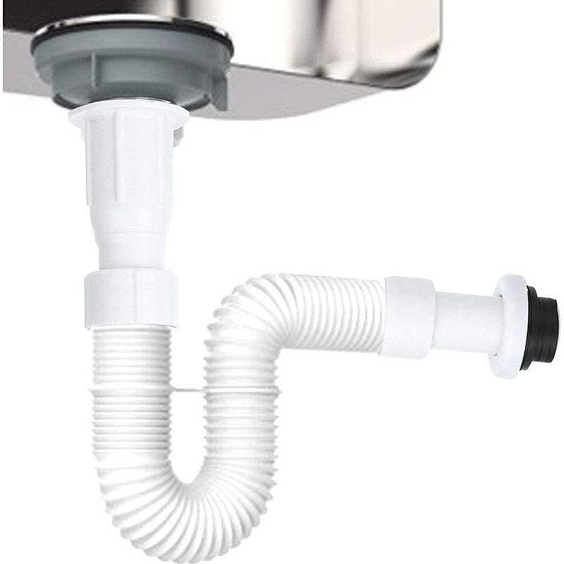 Geruchsarmer Flexibler S-abfluss-schlauch Für Abwärts Gerichteten Wasserablauf, Universeller Einfacher Abflussschlauch Für Waschbecken Im Badezimmer, Sanitär-siphon