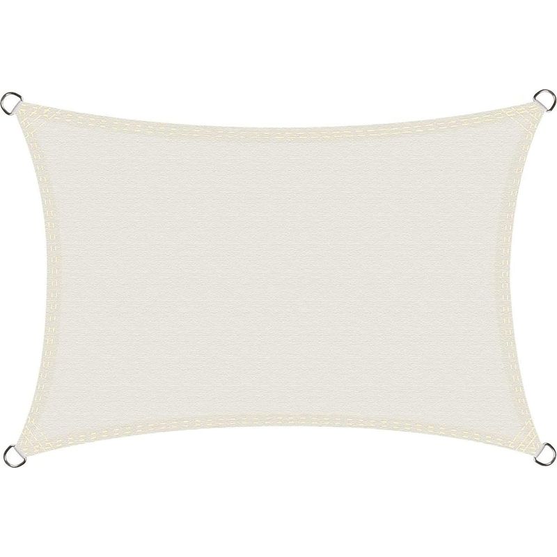 Rechteckiges Wasserdichtes Schattensegel 3x4 M, Pes-sonnensegel, Wasserabweisend, 98 % Uv-schutz Für Patio, Terrasse Und Außenbereich, Außer Weiß, 3x4