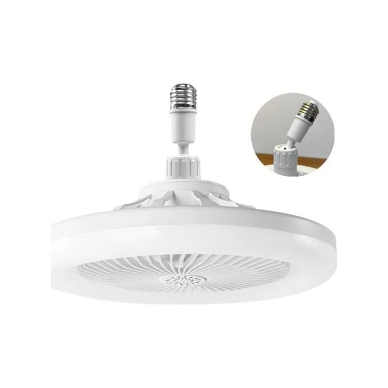 Deckenventilator Mit Led-licht E27 26 Cm – Leise, Dimmbar, 3 Geschwindigkeiten, Fernbedienung (weiß)