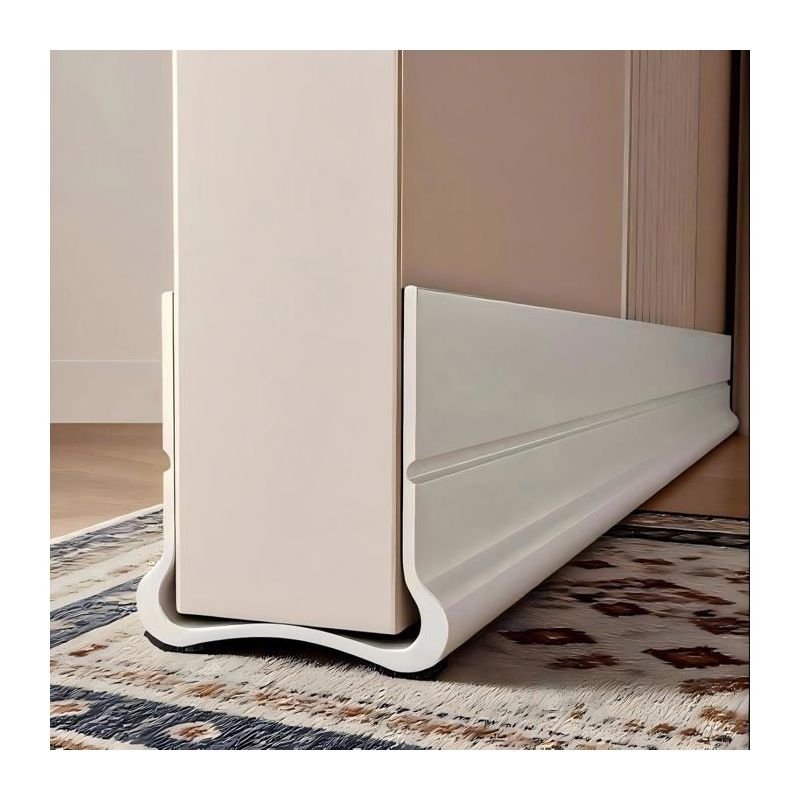 Weiße Türdichtung Für Die Unterkante, 93 Cm, Silikondichtung, Klebefrei, Schall- Und Wärmeisolierend (weiß)
