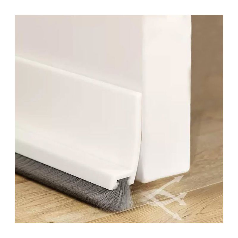 100 Cm Weiße Türdichtung, Gebürstete Dichtungsband Für Türdichtung, Selbstklebend, Zur Verhinderung Von Wärmeverlust.