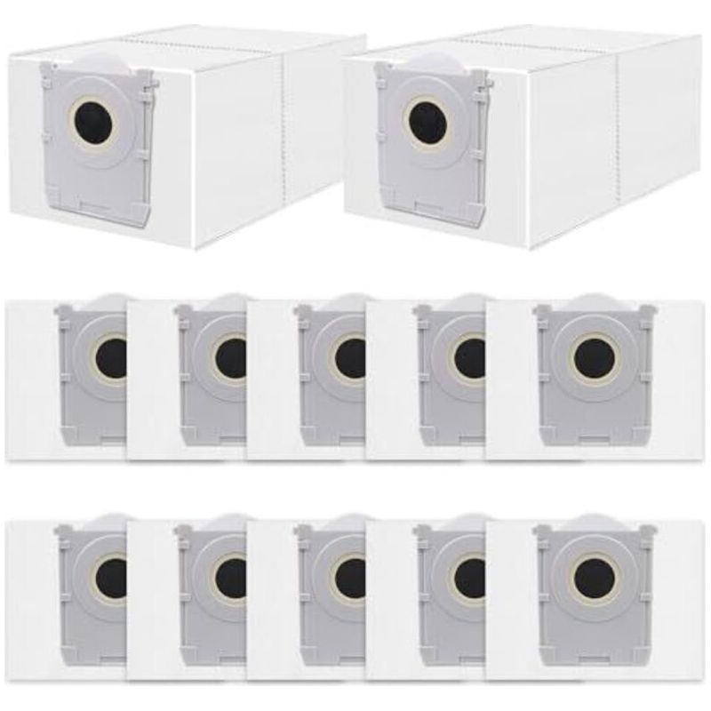 Set Mit 12 Staubsaugerbeuteln Für Ecovacs Deebot X9 Pro/x8 Omni, T50/t50 Pro/t50 Max Omni, T30c Pro, T80 Omni Saugroboter, Antibakterielle Staubbeutel, Ersatz-zubehörkit Ddb03004