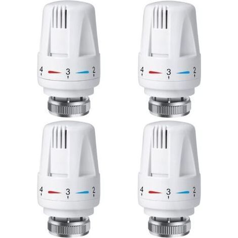 4 Stück Thermostatköpfe Für Heizkörper, Trv M30 X 1,5 Thermostatkopf, Thermostatventil Für Heizkörper, Heizkörperventile Für Heizungssysteme In Haus Und Büro
