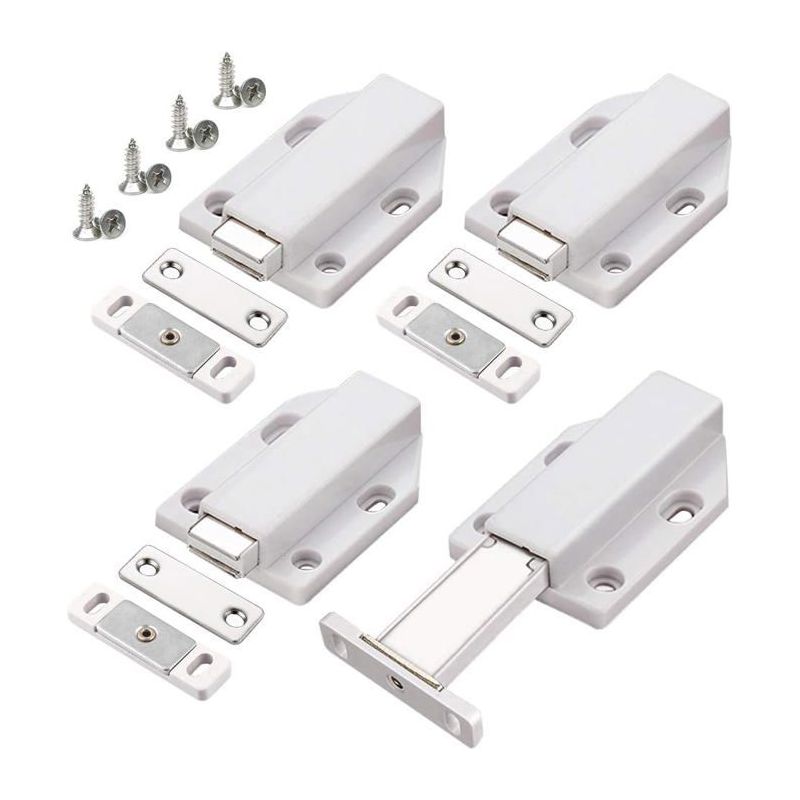 4 Stück Push-to-open Türstopper, Magnetverschluss Für Schrank Und Schublade, Magnetisches Verriegelungssystem