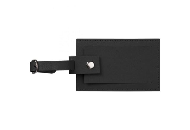 Macma Koffer Kofferanhänger aus Kunstleder / Farbe: schwarz
