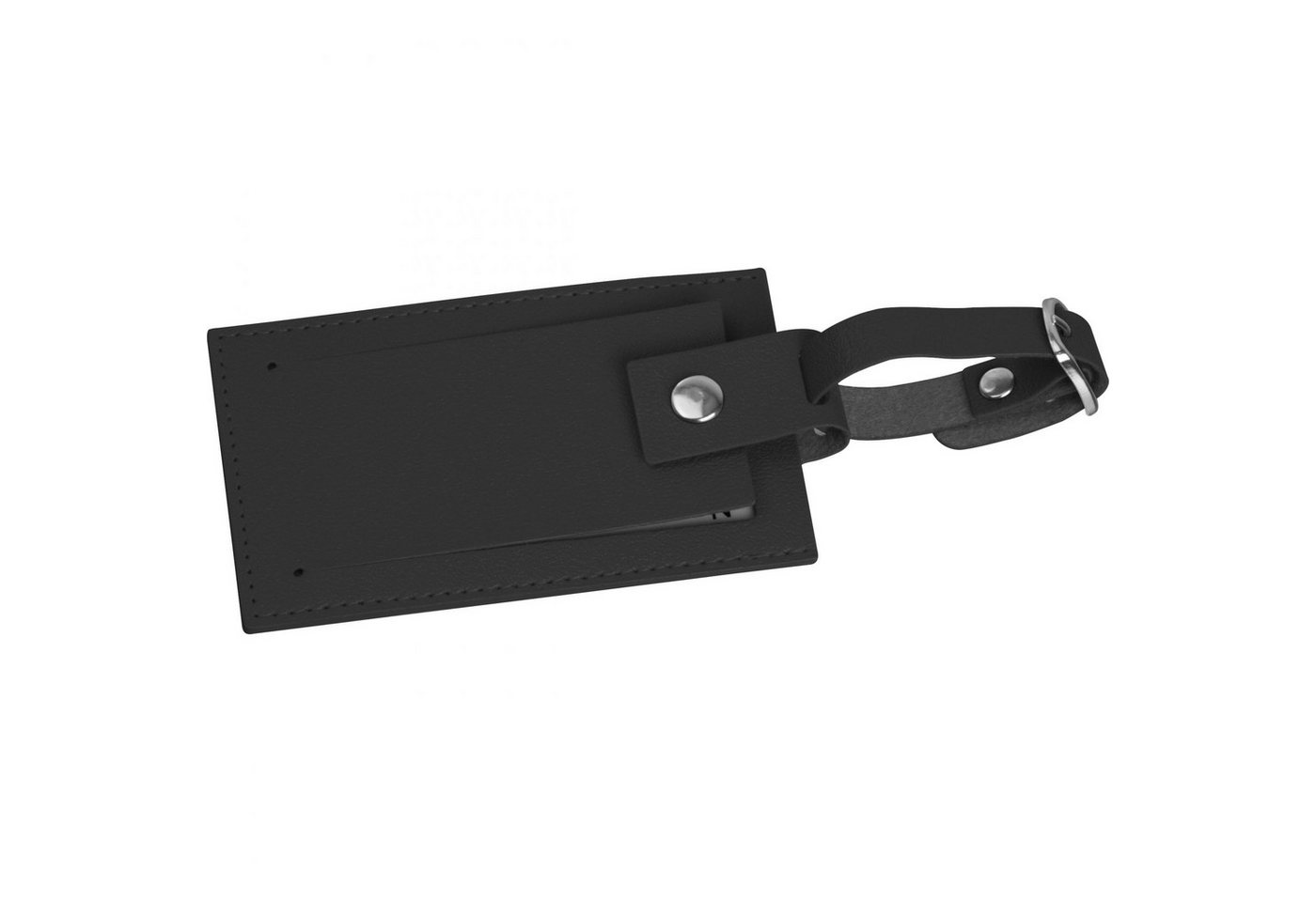 Macma Koffer Kofferanhänger aus Kunstleder / Farbe: schwarz Bild 4