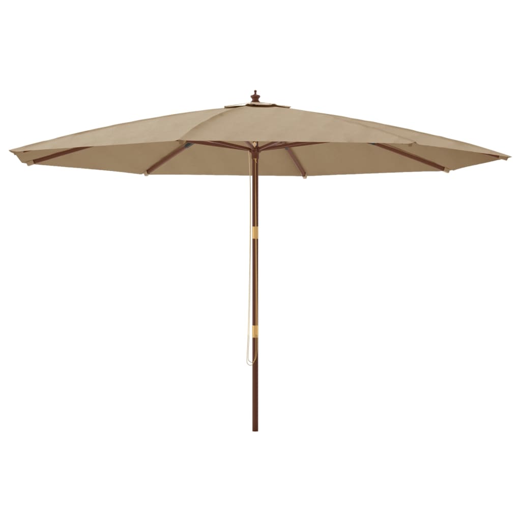 Maison Exclusive - Sonnenschirm Mit Holzmast Taupe 400x273 Cm