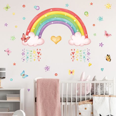 Regenbogen-schmetterlings-wandtattoos Für Kinder