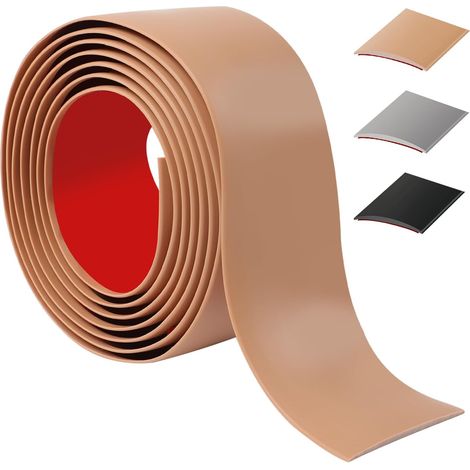 Selbstklebende, Flexible Übergangsleiste Für Küche Und Wohnzimmer, Braun, 200 Cm X 5 Cm, Pvc