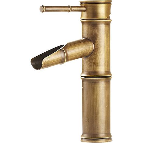 Waschtischarmatur, Antike Design-waschtischarmatur, Messing, Keramik, Bambus