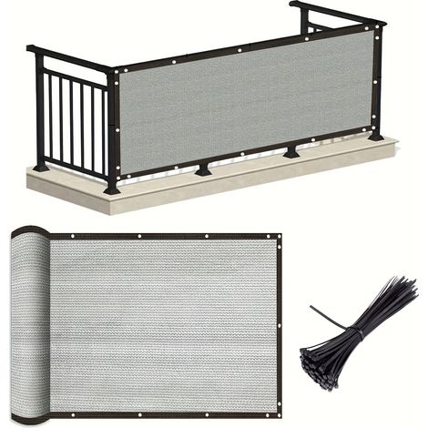 Balkonmarkise, Wind- Und Uv-schutz, Sichtschutz Für Terrasse Oder Garten, 100 X 300 Cm