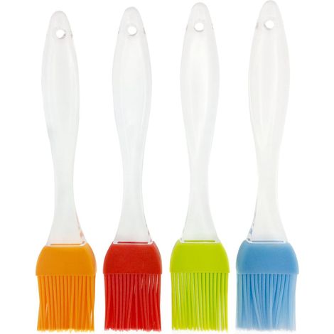 Küchen- Und Gebäckpinsel Zum Bestreichen, Mehrfarbig, Lebensmittelecht, Hitzebeständig, Zufällige Farbe, 4 X 100 Silikon