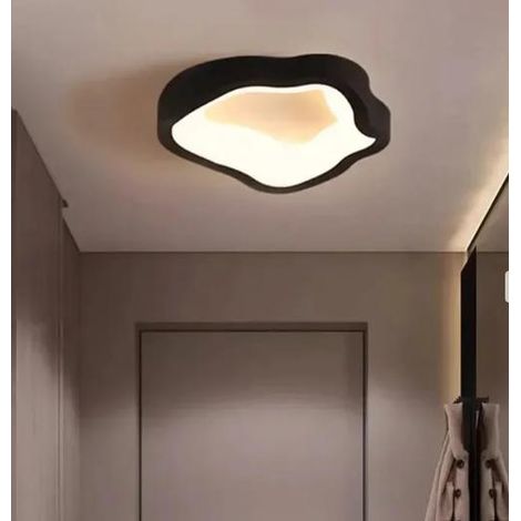 Led-deckenleuchte, Flurleuchte, Geeignet Für Schlafzimmer, Wohnzimmer, Esszimmer, Warmweißes Licht, Schwarz