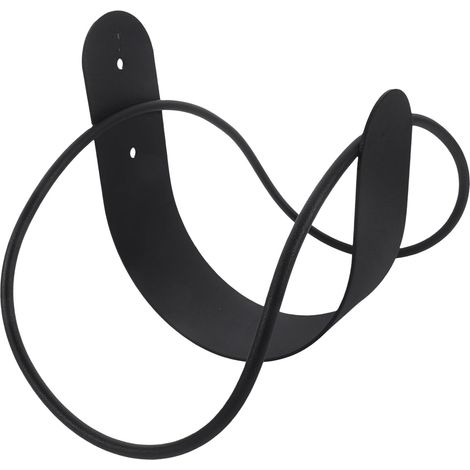 Wandmontierter Gartenschlauchhalter, Fassungsvermögen 30 M, 5 Kg, Edelstahl, Schwarz