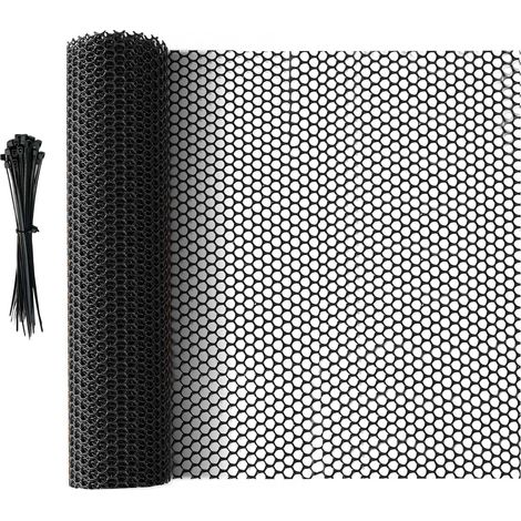 X-förmiger Zaun, Mehrzweck-schutznetz Für Bäume, Katzen, Hunde, Kaninchen Und Pflanzen, 40 Cm X 5 M, Schwarzer Kunststoff