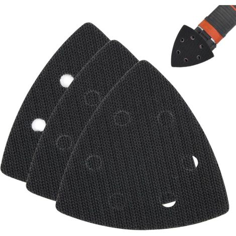 Ersatz-dreieckschleifpads, 6 Löcher, 93 X 93 X 93 Mm, 3er-pack, Schwarz