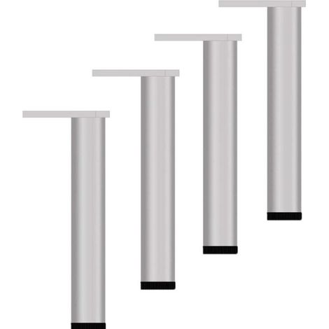 Verstellbare Möbelfüße, Sofafüße, Bettfüße, Ersatz Für Tische Und Schränke, 4 Stück, 30 Cm, Silber
