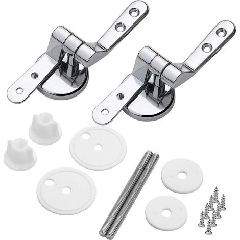 Wc-sitz-befestigungselemente, Ersatzscharniere Für Wc-sitze Mit Befestigungsmaterial, 2er-pack, Zinklegierung