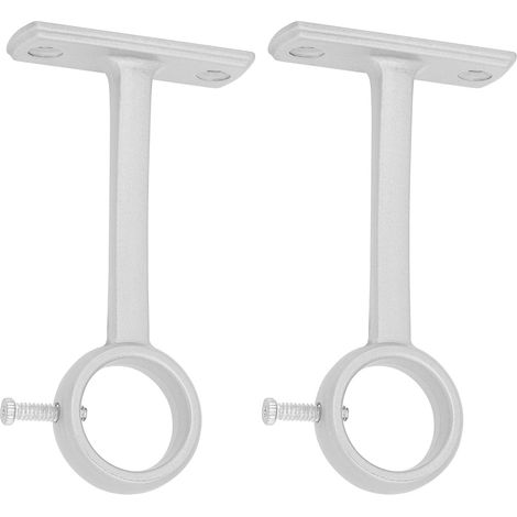 Deckenhalterung Für Gardinenstangen, 2 Stück, 25 Mm X 20 Mm, Silberfarbenes Aluminium