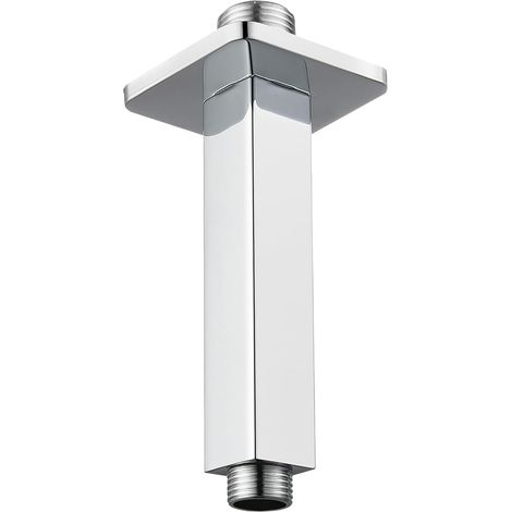 Duscharm Mit Flansch – Fester, Flexibler Schlauch Zur Deckenmontage, Gerader Ersatz, Quadratische Badarmatur, 10 Cm