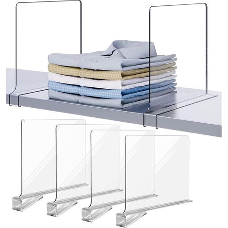 Acryl-regalteiler Für Kleiderschrank, Kleiderabtrenner, Kleiderorganizer, 4 Stück