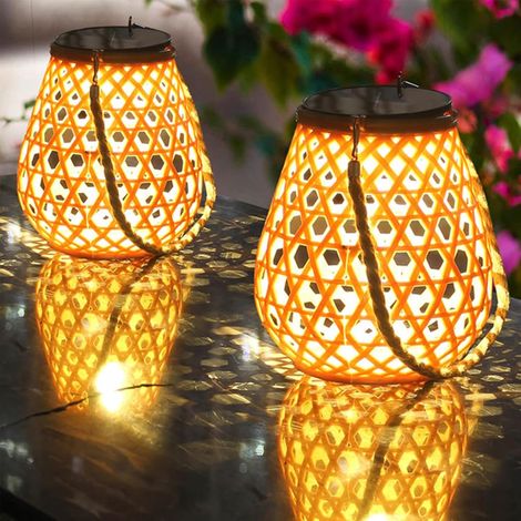 Solarlaternen Für Den Außenbereich, Warmes Licht, Usb-betrieben, Wasserdicht, Geeignet Für Terrassen, Außenbereiche Und Balkone, Weiß