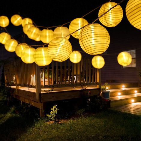 Solarbetriebene Lichterkette Für Den Außenbereich, Laternen, Wasserdicht, 8 Lichtmodi, Dekorativ, 30 Leds, 20 Stück, 6,5 M