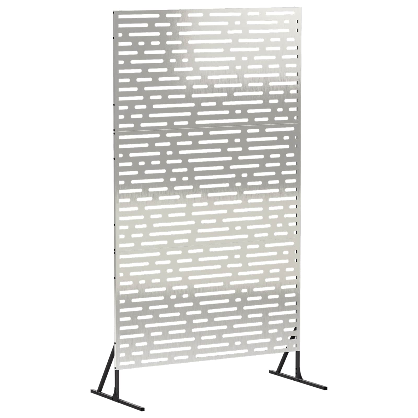 Sichtschutz 100 X 50 X 180 Cm Edelstahl Silber Vidaxl