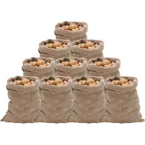 Jutesäcke, 10 Stück, 60 X 105 Cm, 100 % Jute, 220 G/m²