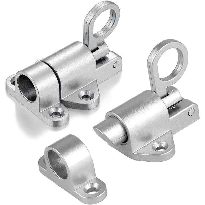 Automatisches Türschloss, Federriegel, Federtürriegel, Federtürschloss, Elastisches Bolzenschloss, Rückprallbolzen Für Fenster Und Tore (silber - 2er-pack)