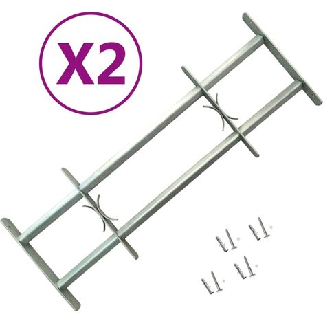 Verstellbare Fenstersicherheitsgitter, 2 Stück, 1000–1500 Mm
