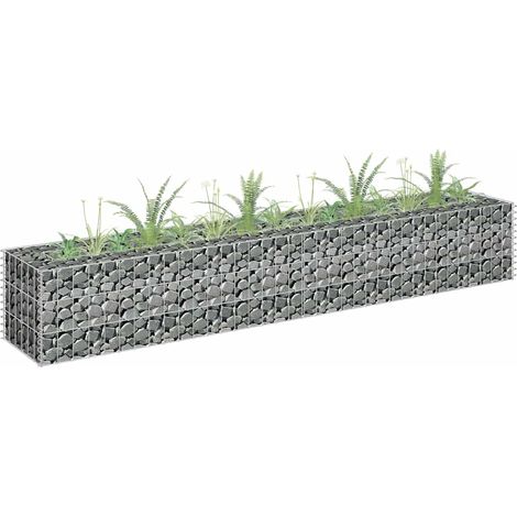 Hochbeet Aus Gabionen, Verzinktem Stahl, 180 × 30 × 30 Cm