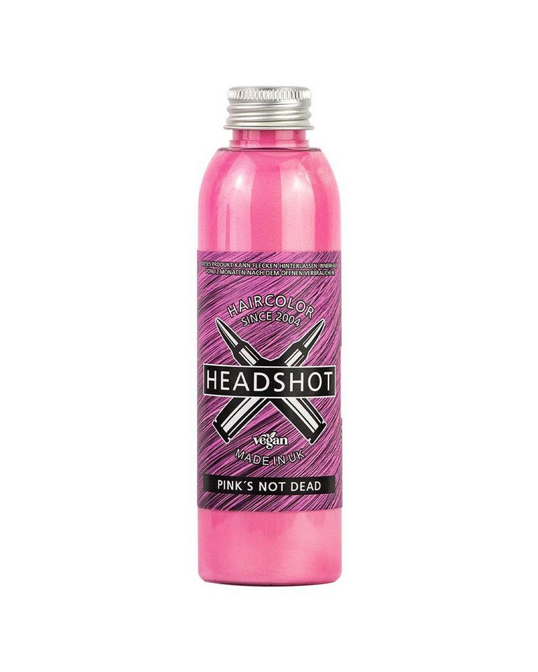 Haartönung Headshot Haartönung vegane Haarfarbe Pink's not Dead 150 ml, Packung, Chemikalien