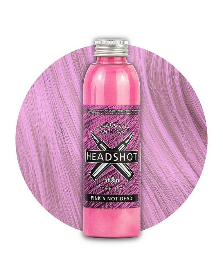 Haartönung Headshot Haartönung vegane Haarfarbe Pink's not Dead 150 ml, Packung, Chemikalien Bild 2