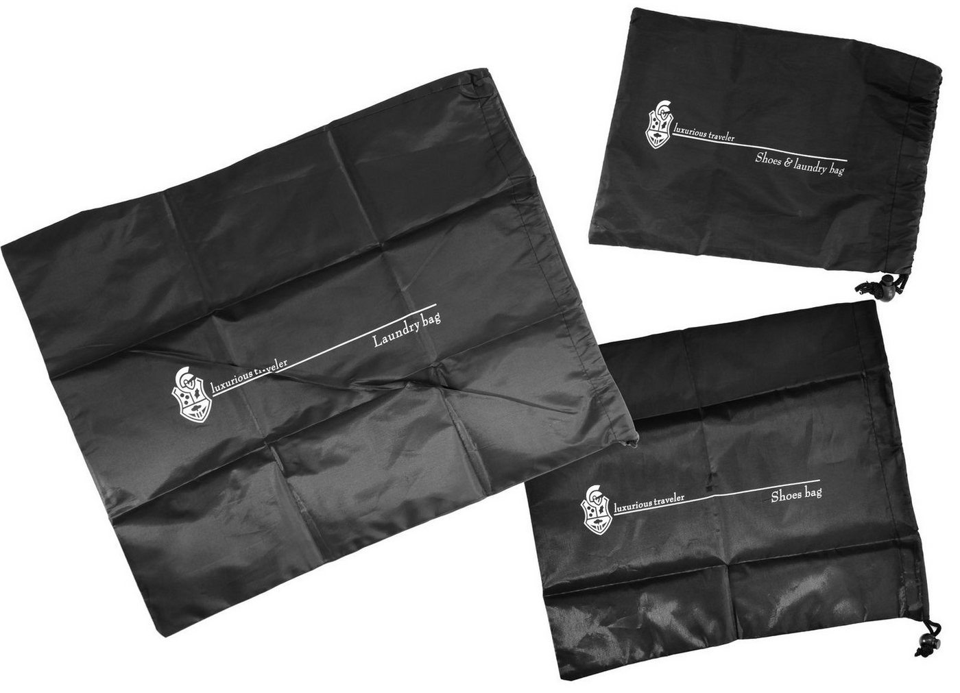 BURI Reisetasche 3er Set Reisebeutel Wäschesäcke Schuhbeutel Kofferbeutel Packtasche Pa Bild 5