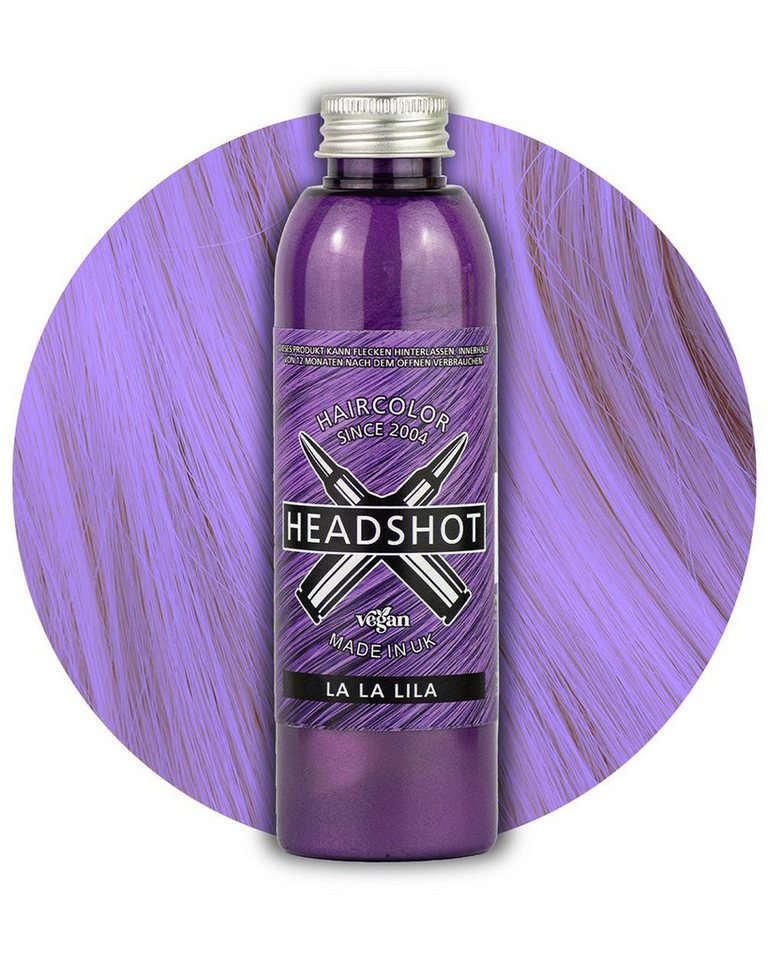 Haartönung Headshot Haartönung vegane Haarfarbe La La Lila (150 ml), Packung, Chemikalien Bild 4