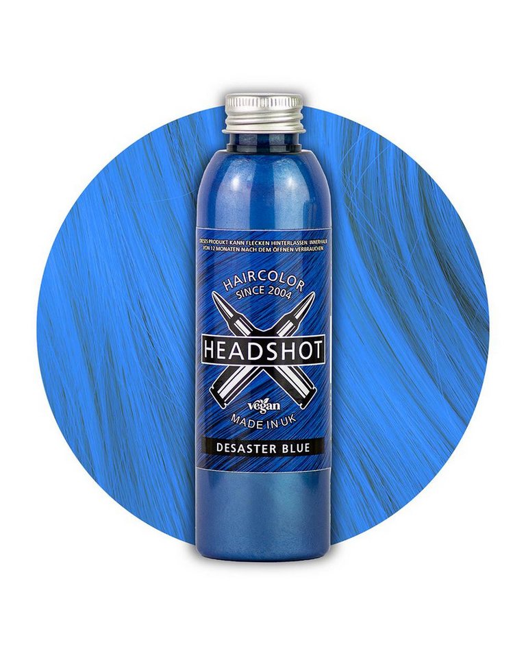 Haartönung Headshot Haartönung vegane Haarfarbe Desaster Blue 150 ml, Packung, Chemikalien Bild 2