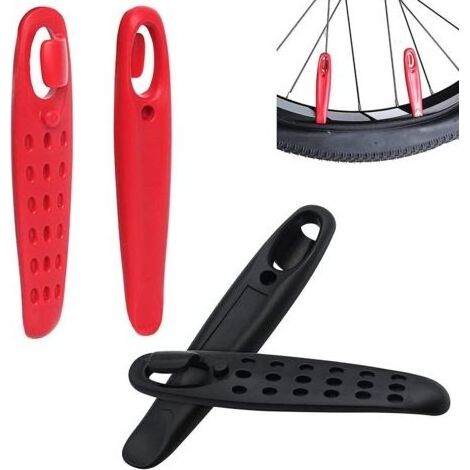 Set Mit 4 Reifenhebern, Reifenheberschaufel, Fahrradreparaturwerkzeug, Fahrradreifenwerkzeug, Rot Und Schwarz