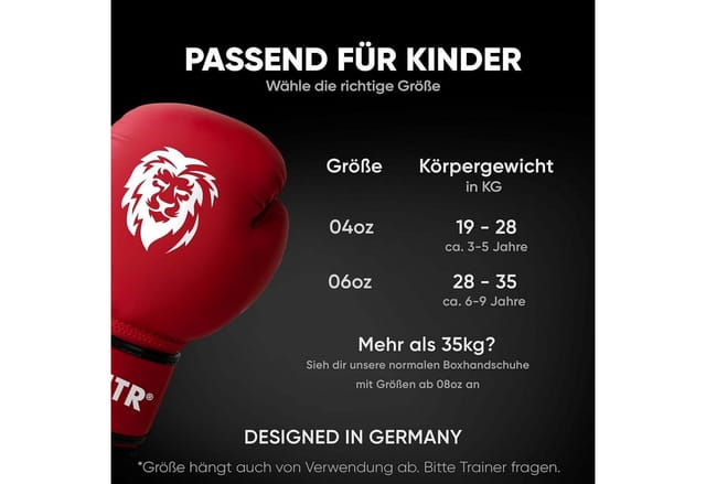 FIGHTR Kinderboxhandschuhe aus Kunstleder für Training & Kampfsport