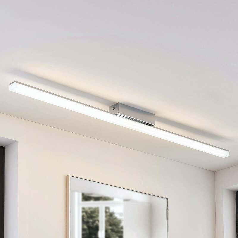 [gebraucht] B-ware Lindby Led-deckenleuchte Levke 116 Cm Dimmbar Ip44 Warmweiß Verchromt