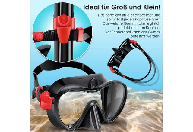 KESSER Taucherbrille, Schnorchelset Profi Taucherbrille Schnorchelmaske Tauchset