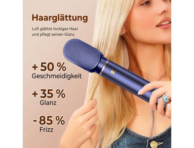 UKLISS Multihaarstyler 5-in-1-Hot-Styling-Bürsten-Set, Airstyler mit Rundbürstenföhn, Glätten,Trocknen,Volumen&Locken, All-in-One Hairstyler