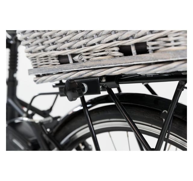 TRIXIE Tierfahrradkorb Hunde-Fahrradkorb für Gepäckträger - grau - 35 × 49 × 55 cm