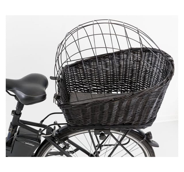 TRIXIE Tierfahrradkorb Fahrradkorb für Gepäckträger - schwarz - 35 × 49 × 55 cm