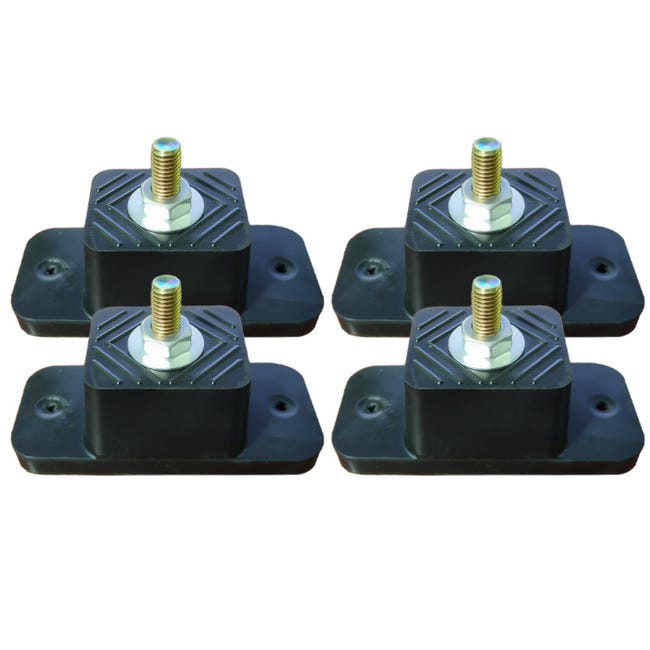 Amortiguadores Antivibración Para Aire Acondicionado - Soportes De Montaje Para Condensadores Exteriores De Pequeños Aires Acondicionados Tipo Split, Paquete De 4 Piezas - 4 Cm De Altura