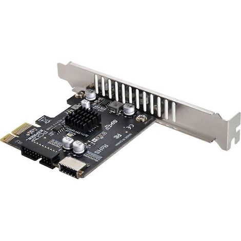 Vl805 Motherboard-adapterkarte: Front-usb-3.1-typ-e-5-gbit/s-anschluss Und Usb-2.0-zu-pci-e-1x-express-anschluss.