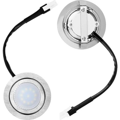 Set Mit 2 Ersatz-led-lampen Für Eingebaute Küchenabzugshauben, Aus Edelstahl.