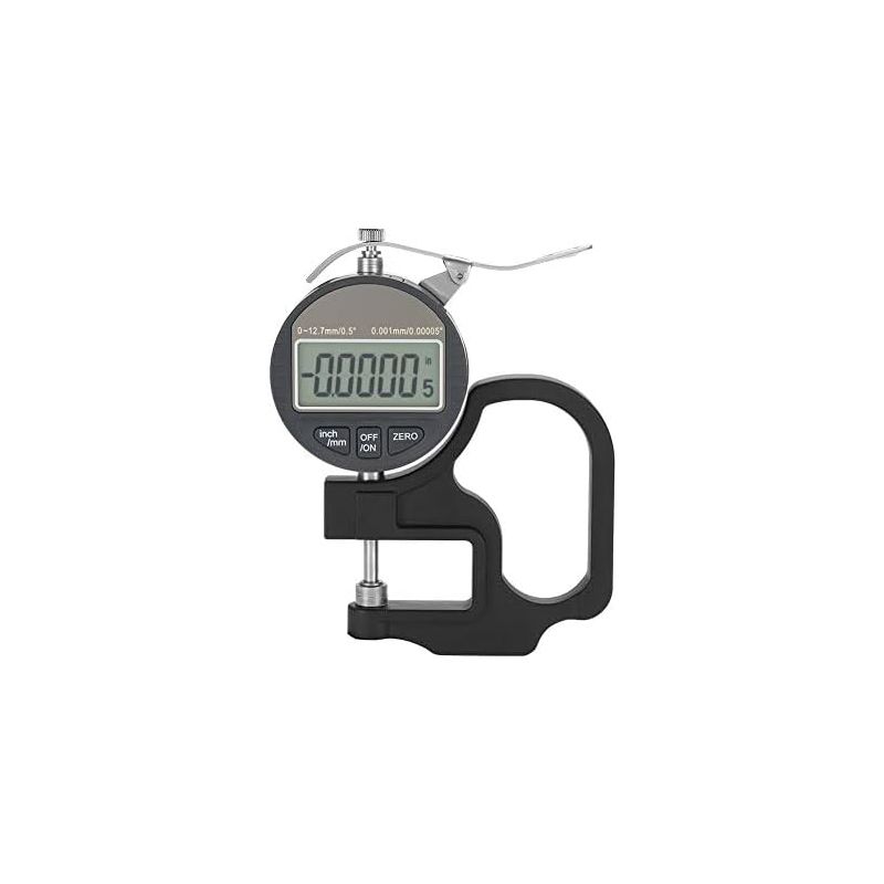 Digitale Dickenmesslehre, Messwerkzeug Für Die Dicke Von Faden, Stoff, Leder, Papier, Folie Und Schwamm, Messbereich 0-12,7 Mm, Genauigkeit 0,001 Mm, Mit Schützender Schwarzer Box (genauigkeit: 0,001
