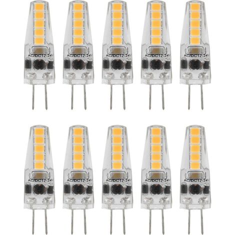 10 Stück G4 Led Lampen 2w Bi-pin Sockel Dimmbar Lampen Für Kronleuchter Deckenleuchte Tischlampe Warmweiß 3000k Ac 12-24v